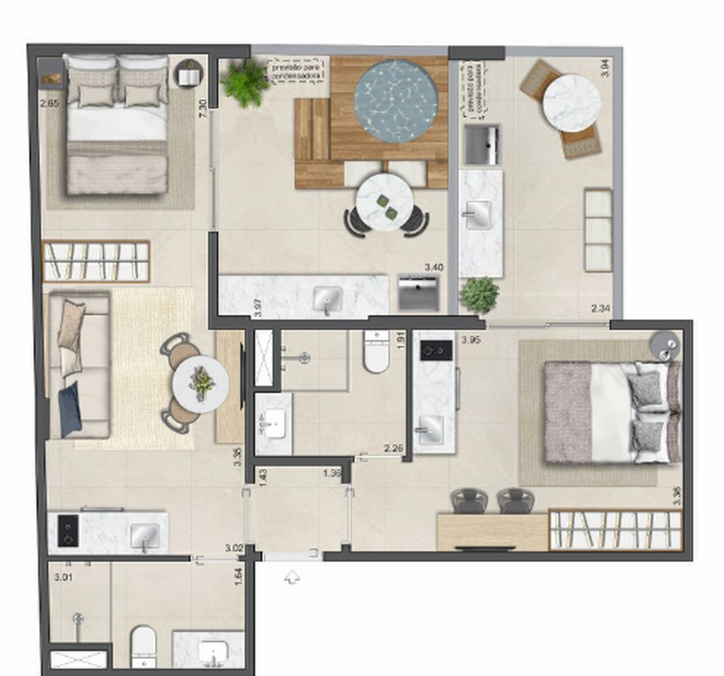 Apartamento, 2 quartos, 45 m² - Foto 40