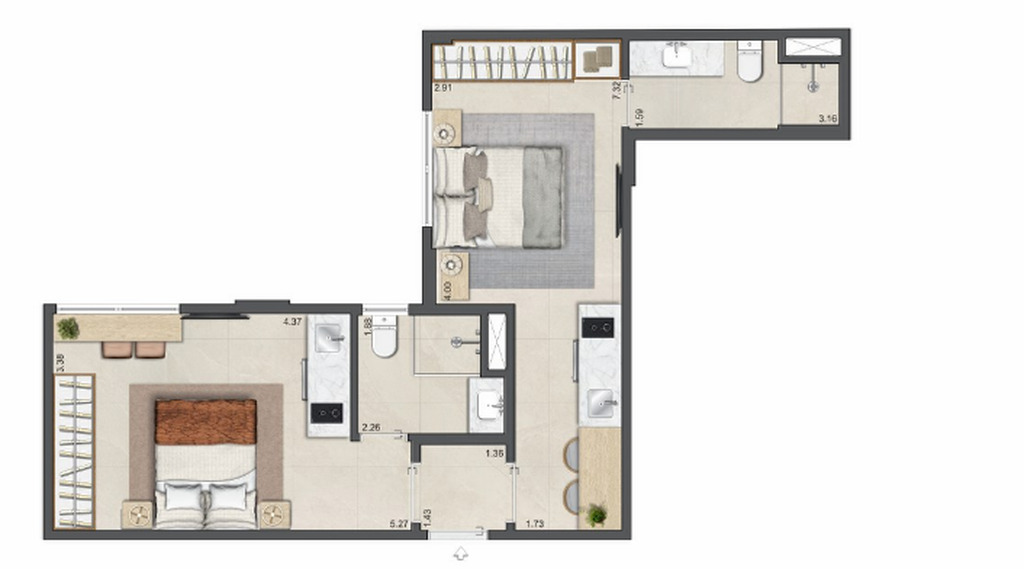 Apartamento, 2 quartos, 45 m² - Foto 34