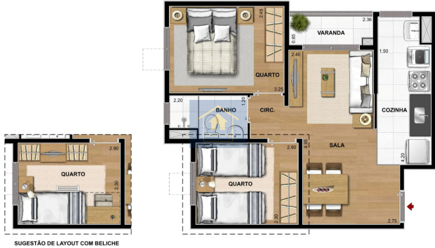 Apartamento à venda com 2 quartos, 45m² - Foto 20