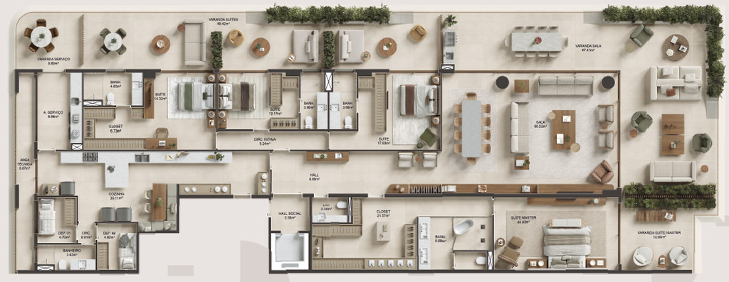 Apartamento, 4 quartos, 462 m² - Foto 34