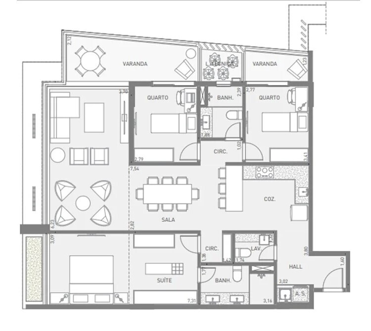 Apartamento à venda com 3 quartos, 125m² - Foto 19