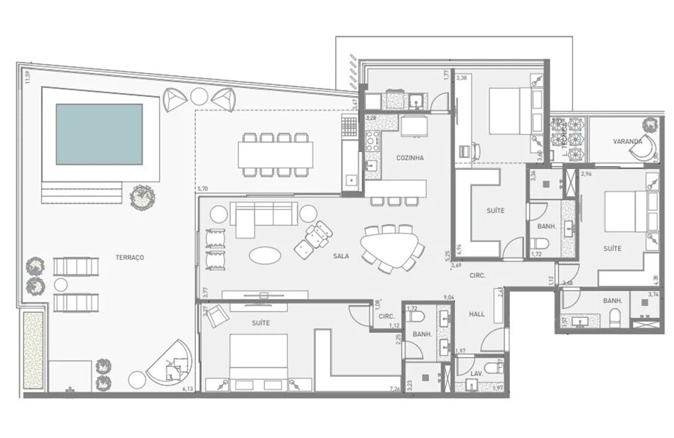 Apartamento à venda com 3 quartos, 125m² - Foto 20