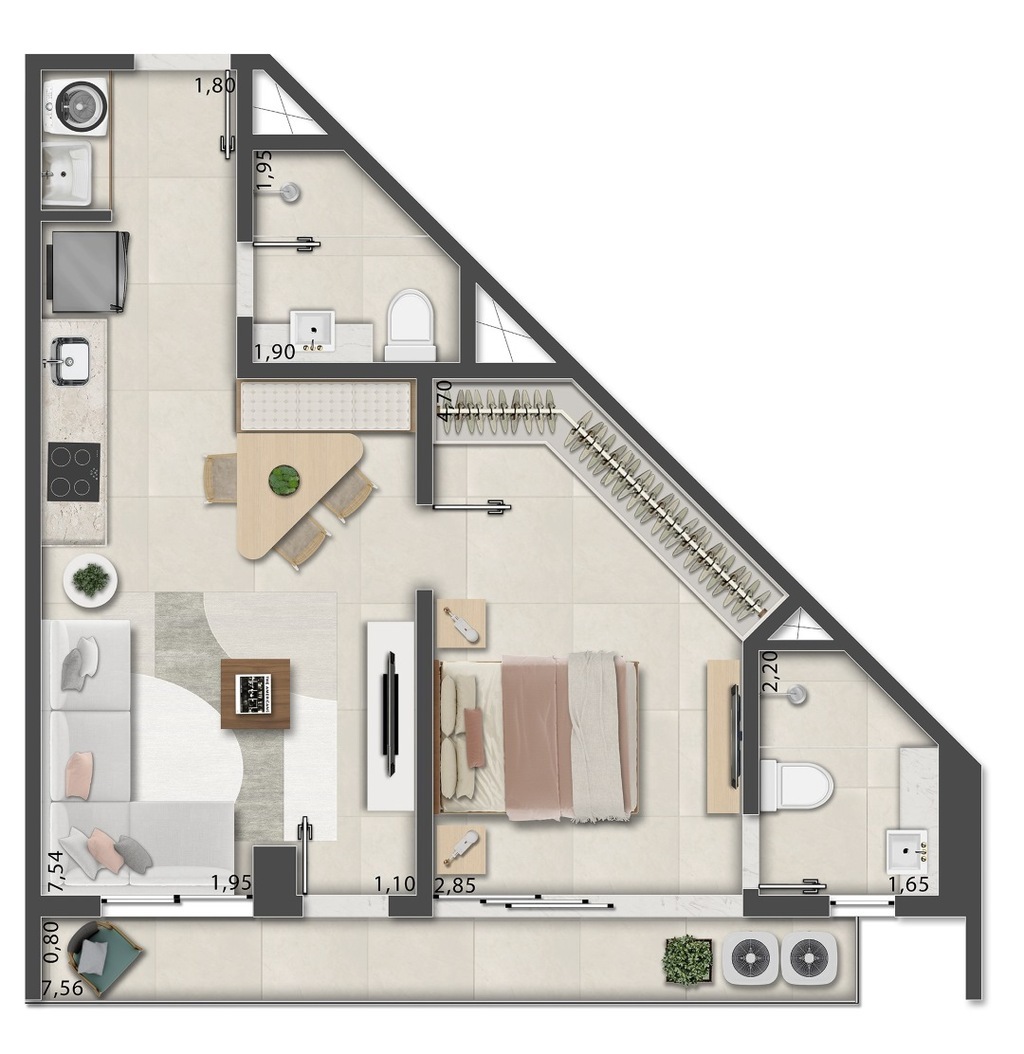 Apartamento à venda com 1 quarto, 77m² - Foto 57