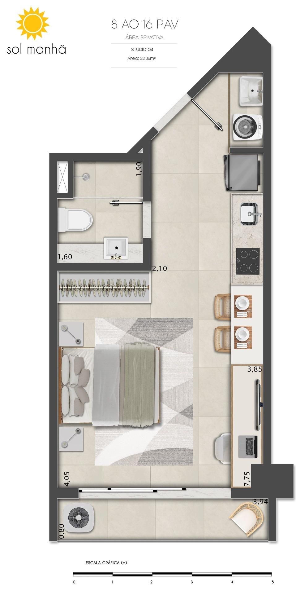 Apartamento à venda com 1 quarto, 77m² - Foto 45