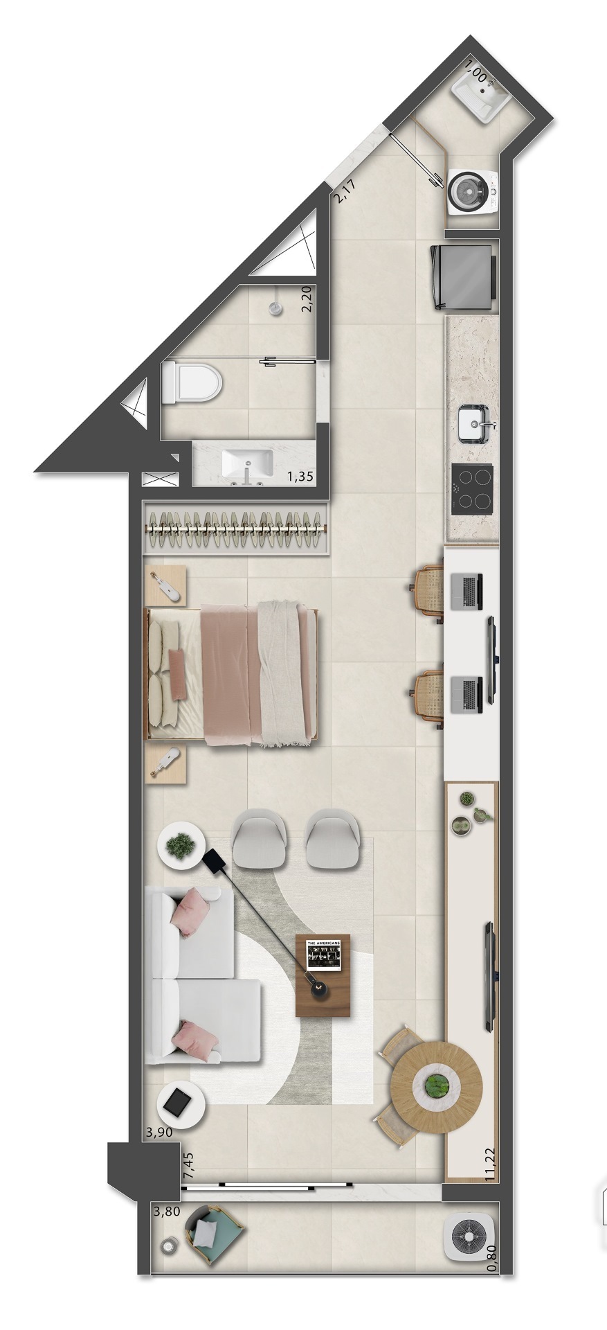 Apartamento à venda com 1 quarto, 77m² - Foto 53