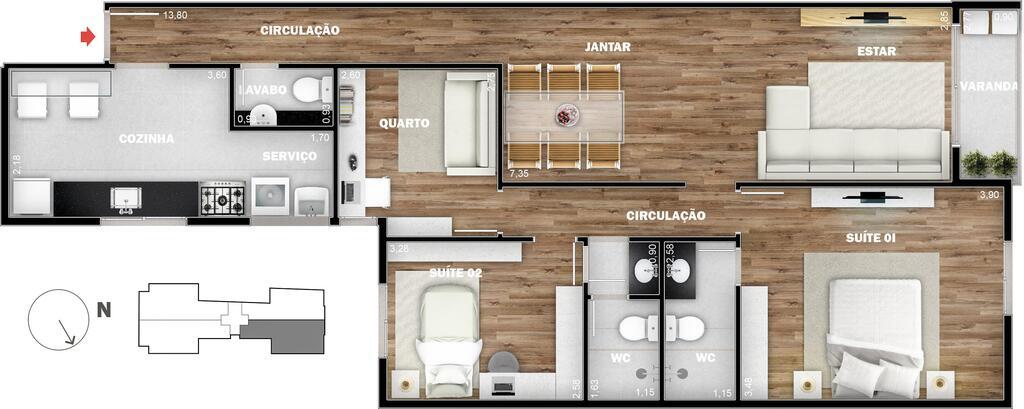 Cobertura, 4 quartos, 166 m² - Foto 7