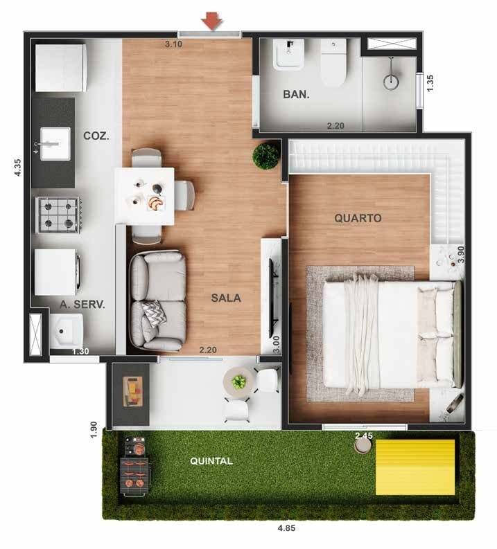 Apartamento à venda com 1 quarto, 30m² - Foto 17