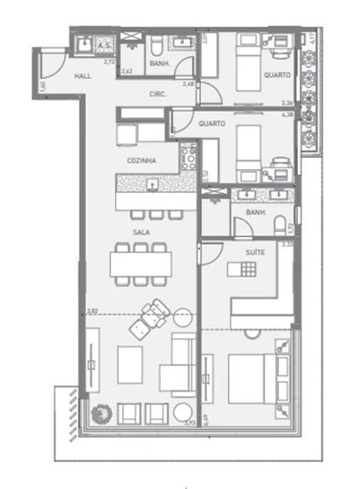 Apartamento à venda com 3 quartos, 125m² - Foto 19