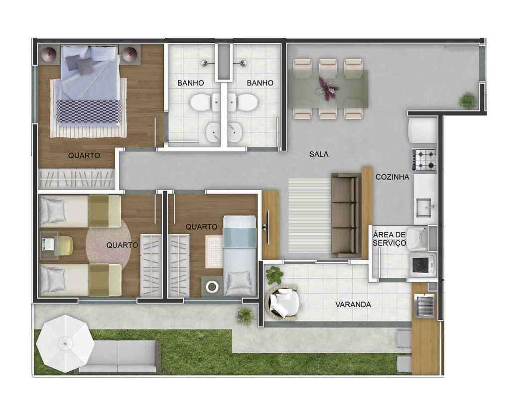 Apartamento à venda com 3 quartos, 73m² - Foto 53