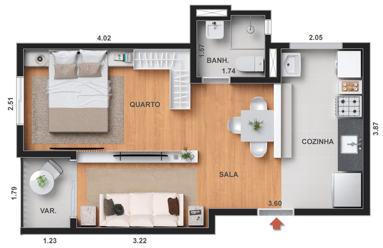 Apartamento à venda com 1 quarto, 31m² - Foto 12