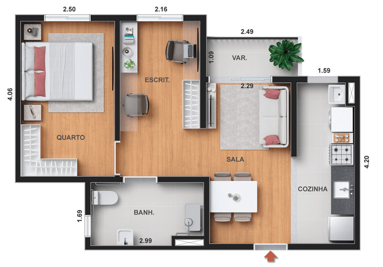 Apartamento à venda com 1 quarto, 31m² - Foto 18