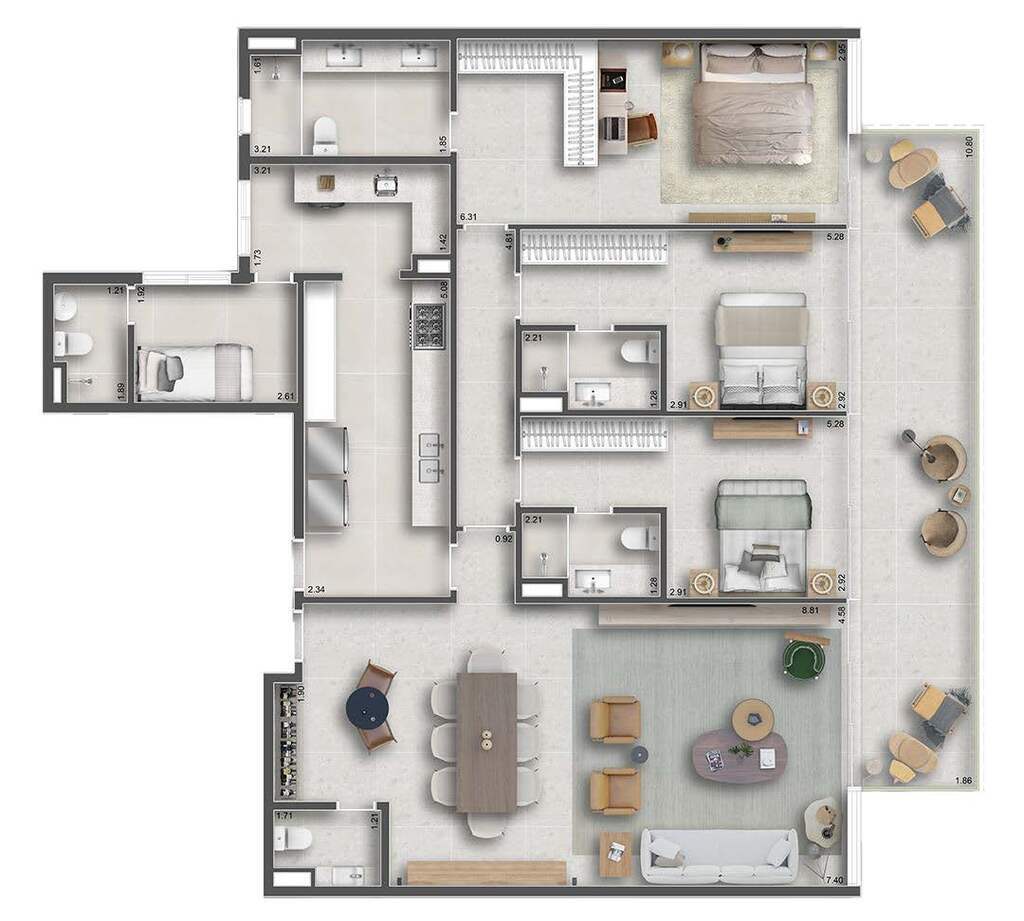 Apartamento, 3 quartos, 166 m² - Foto 18