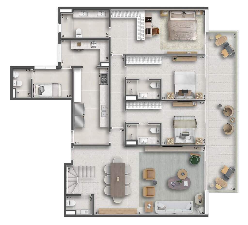 Apartamento, 3 quartos, 166 m² - Foto 21