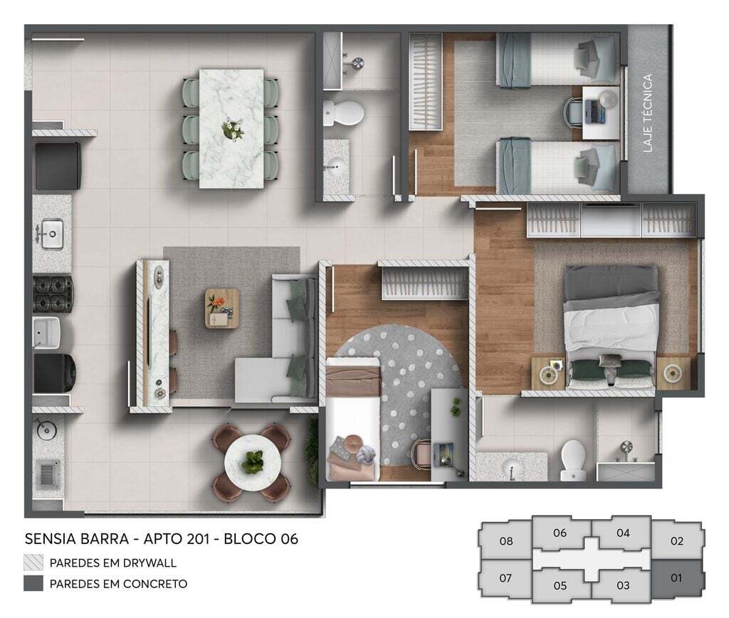 Apartamento à venda com 3 quartos, 73m² - Foto 22