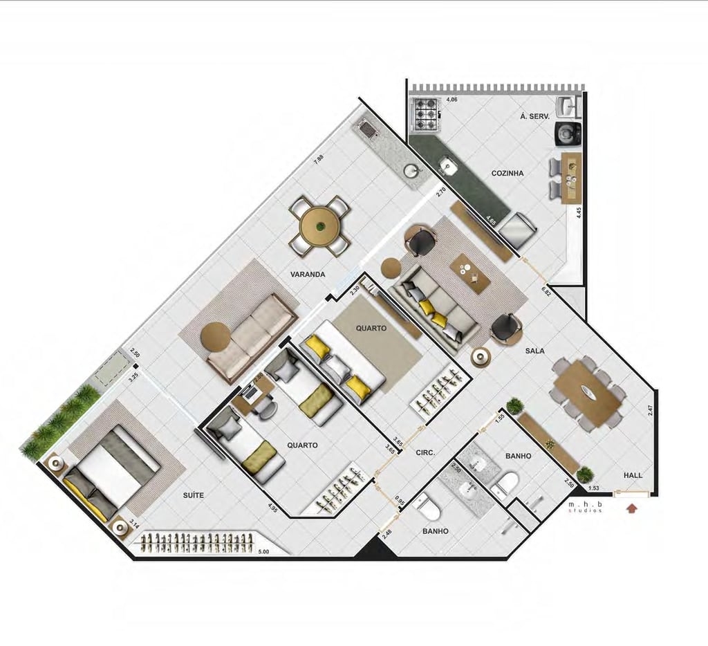 Apartamento à venda com 3 quartos, 195m² - Foto 9