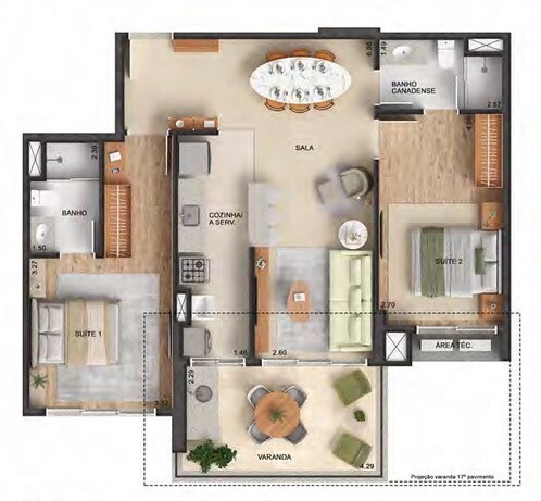 Apartamento, 2 quartos, 86 m² - Foto 12