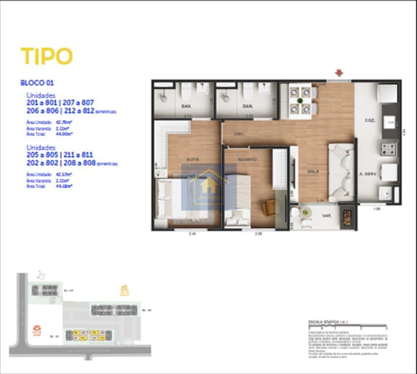 Apartamento à venda com 2 quartos, 45m² - Foto 21