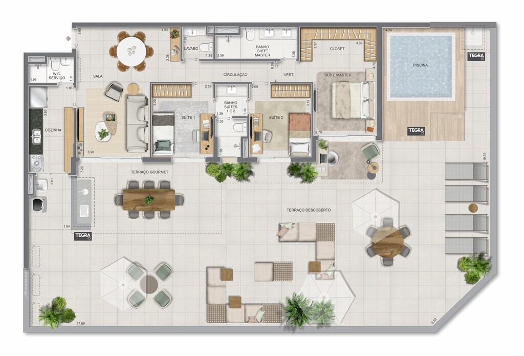Apartamento, 3 quartos, 123 m² - Foto 84
