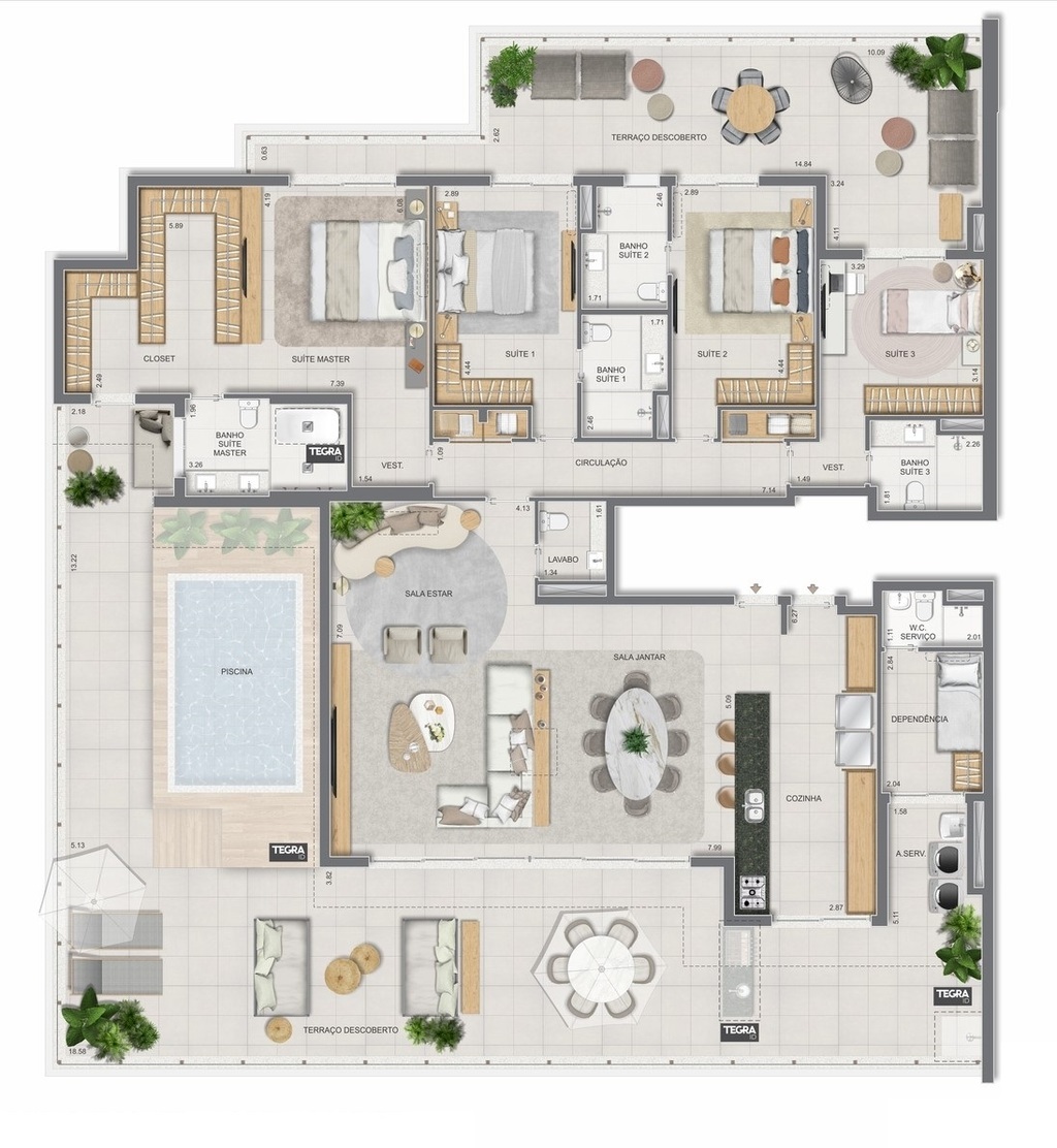 Apartamento, 3 quartos, 123 m² - Foto 107
