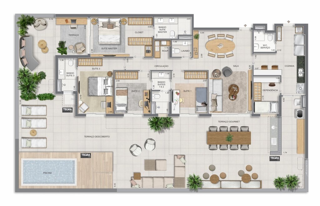 Apartamento, 3 quartos, 123 m² - Foto 93