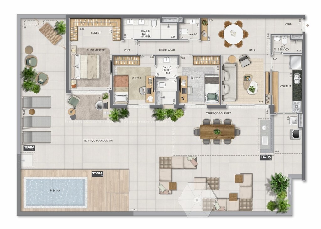Apartamento, 3 quartos, 123 m² - Foto 82