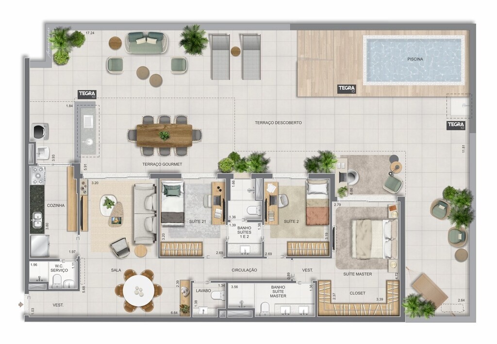 Apartamento, 3 quartos, 123 m² - Foto 79