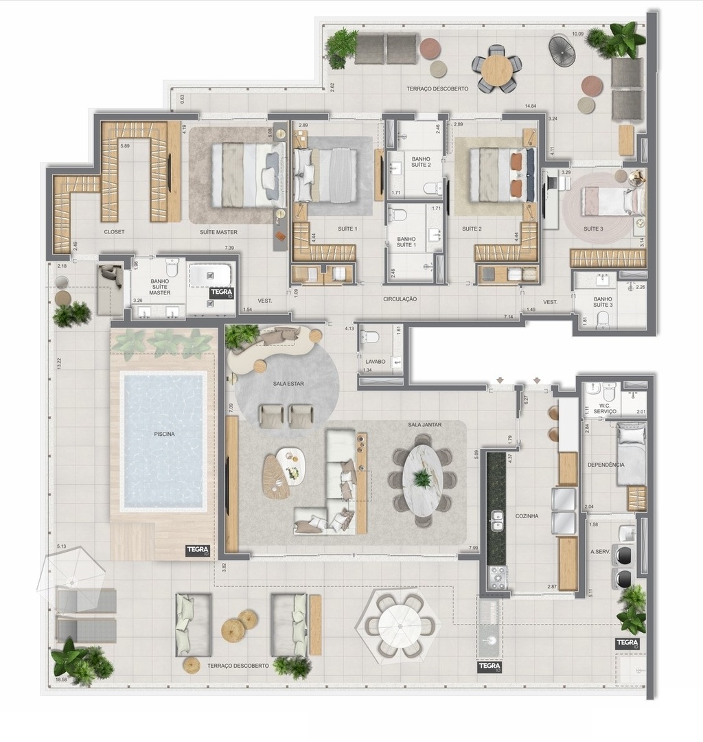 Apartamento, 3 quartos, 123 m² - Foto 106