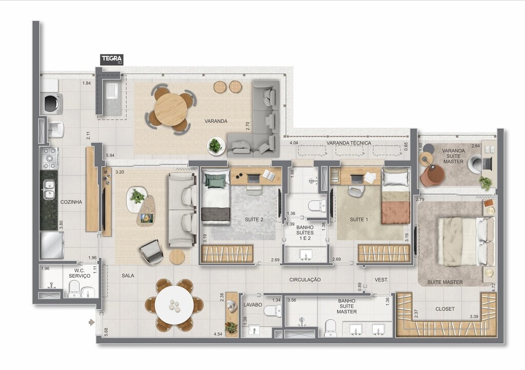 Apartamento, 3 quartos, 123 m² - Foto 63