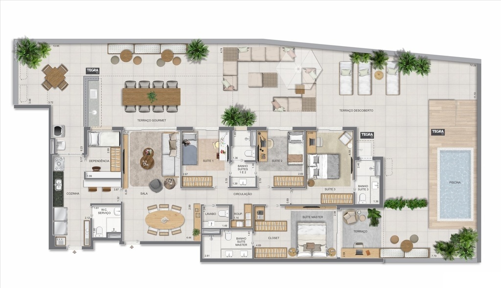 Apartamento, 3 quartos, 123 m² - Foto 99