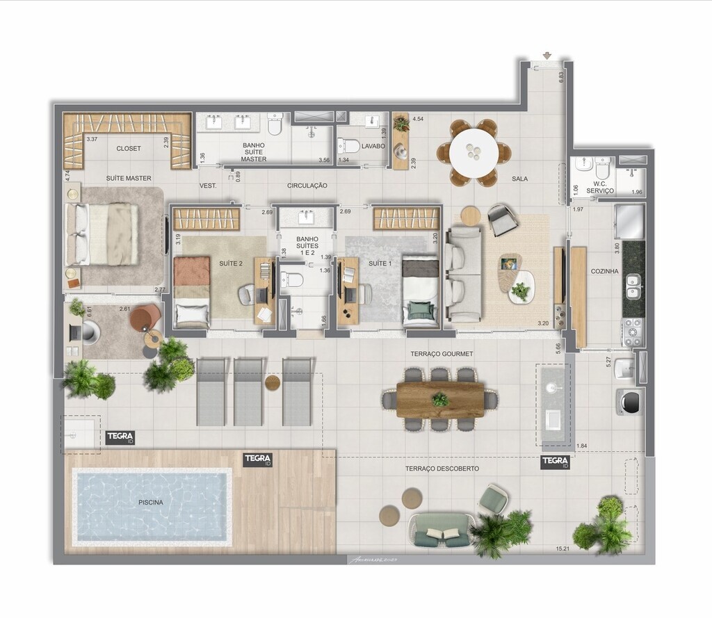 Apartamento, 3 quartos, 123 m² - Foto 77