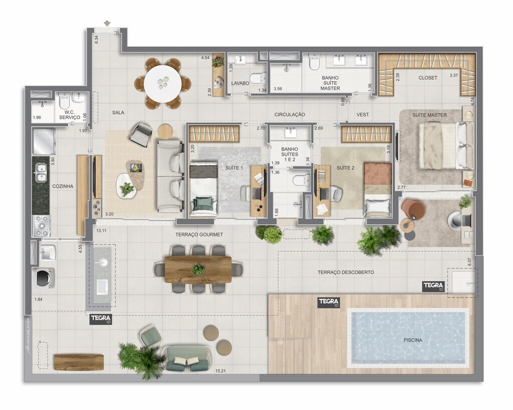 Apartamento, 3 quartos, 123 m² - Foto 76