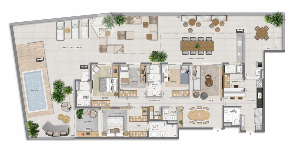 Apartamento, 3 quartos, 123 m² - Foto 100