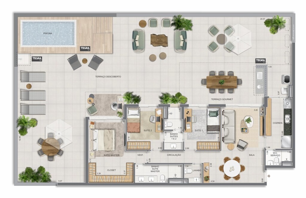 Apartamento, 3 quartos, 123 m² - Foto 83