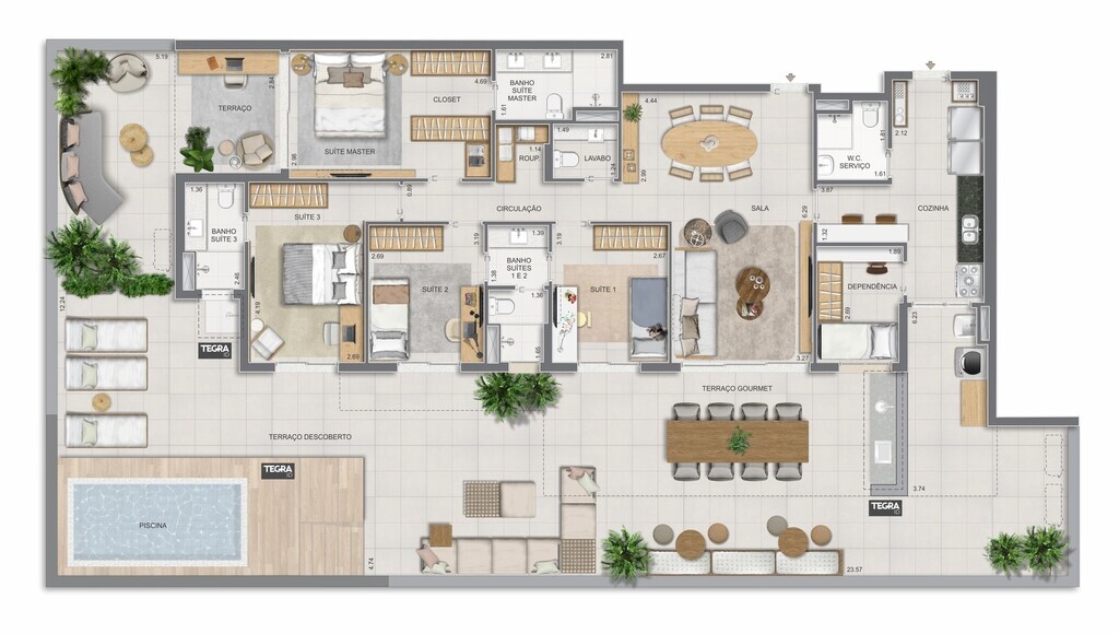 Apartamento, 3 quartos, 123 m² - Foto 89