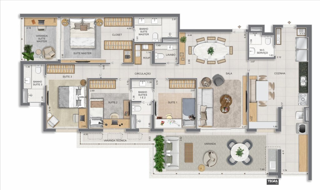 Apartamento, 3 quartos, 123 m² - Foto 73