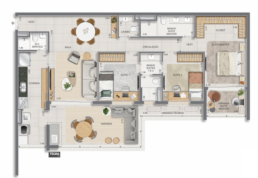 Apartamento, 3 quartos, 123 m² - Foto 66