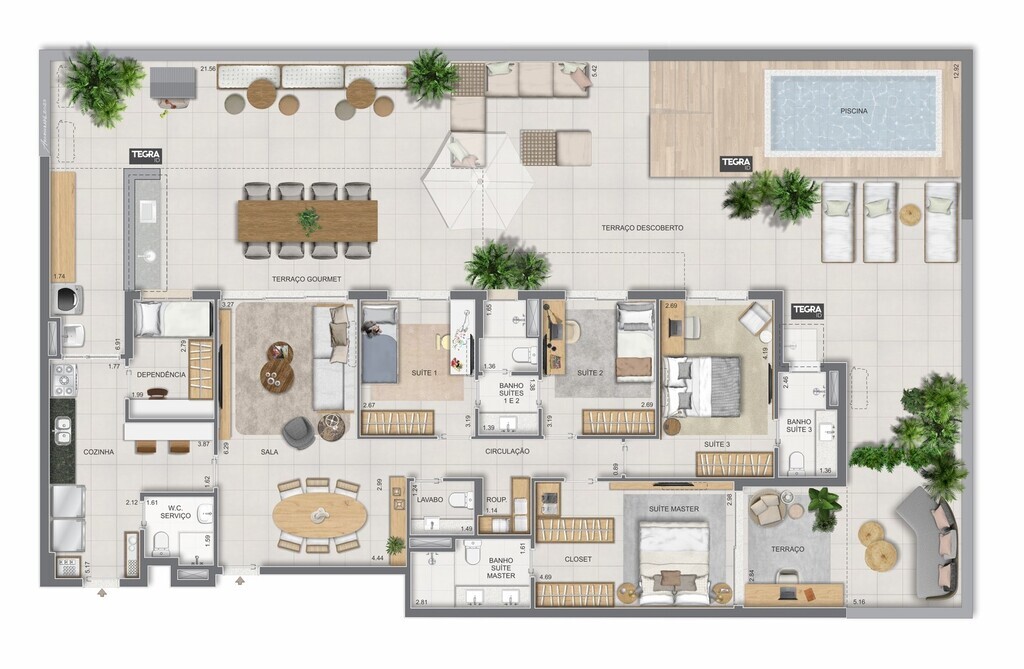 Apartamento, 3 quartos, 123 m² - Foto 96