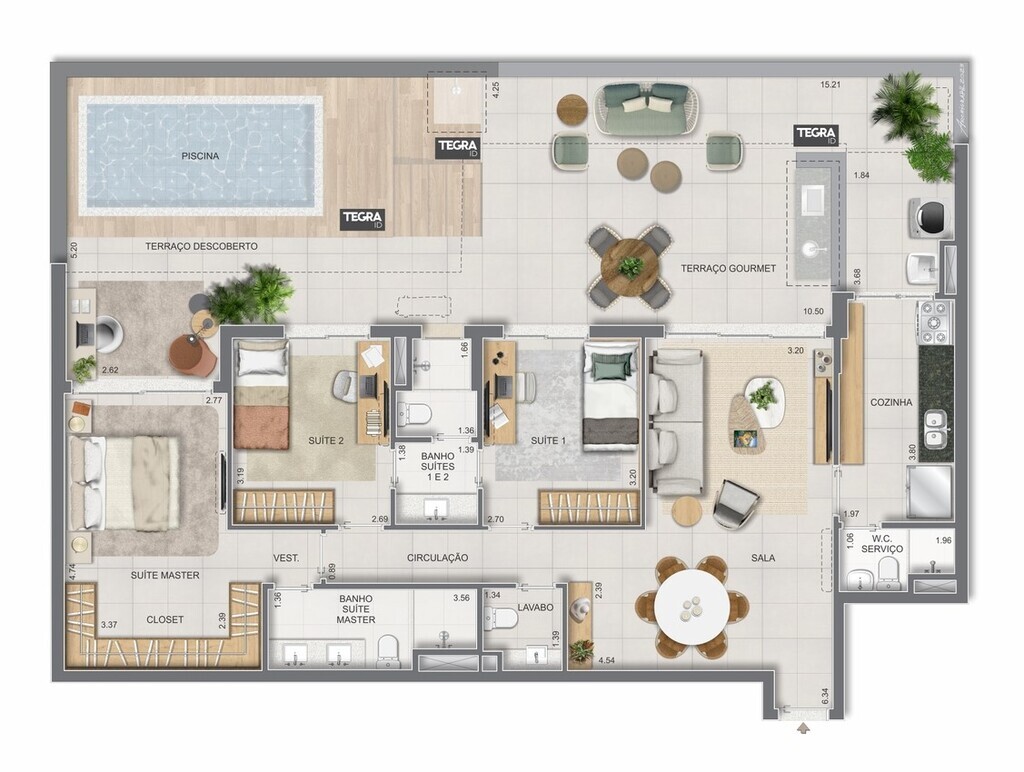 Apartamento, 3 quartos, 123 m² - Foto 69