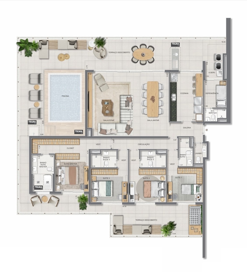 Apartamento, 3 quartos, 123 m² - Foto 97