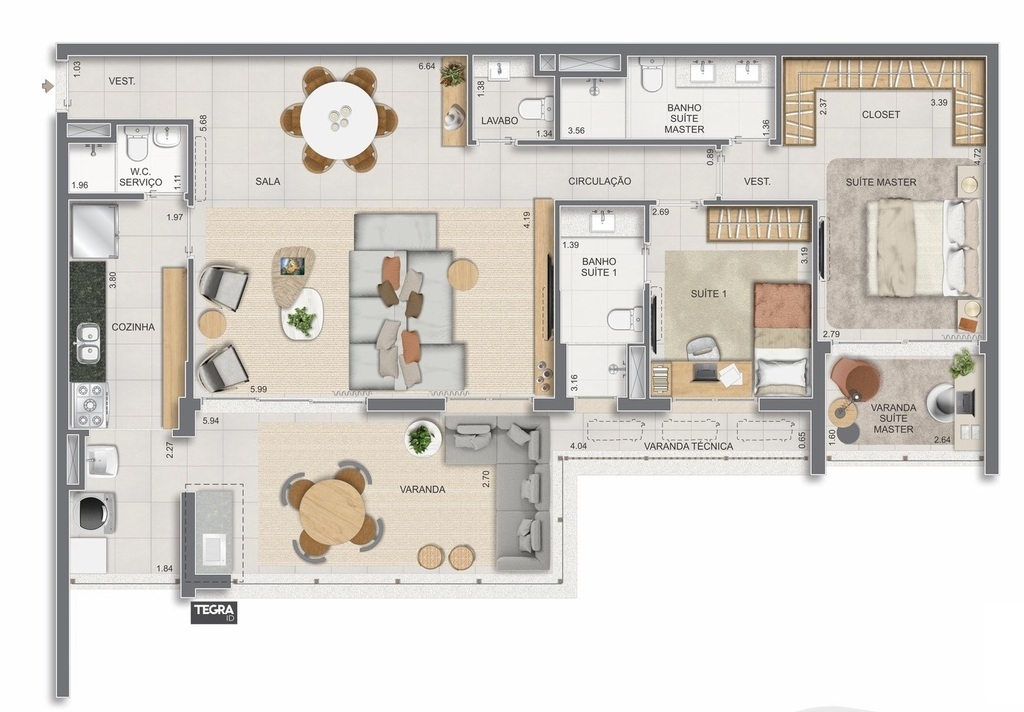 Apartamento, 3 quartos, 123 m² - Foto 67