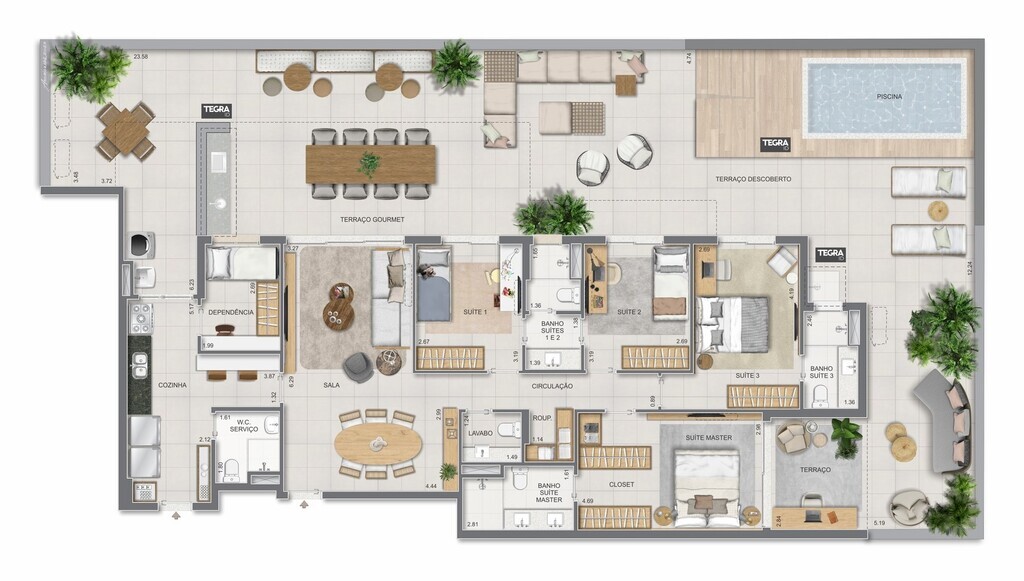 Apartamento, 3 quartos, 123 m² - Foto 88