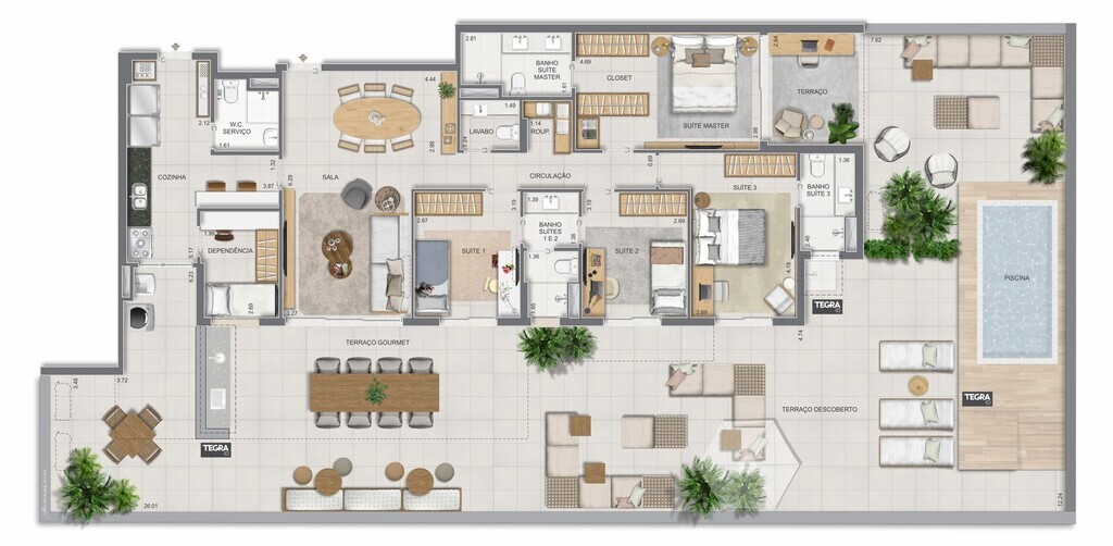 Apartamento, 3 quartos, 123 m² - Foto 102