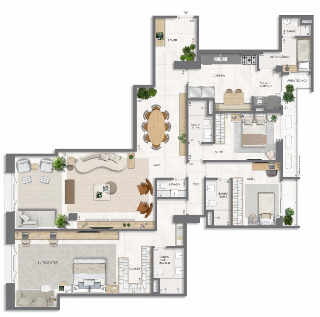 Apartamento, 4 quartos, 211 m² - Foto 64