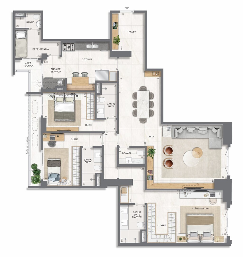 Apartamento, 4 quartos, 211 m² - Foto 52