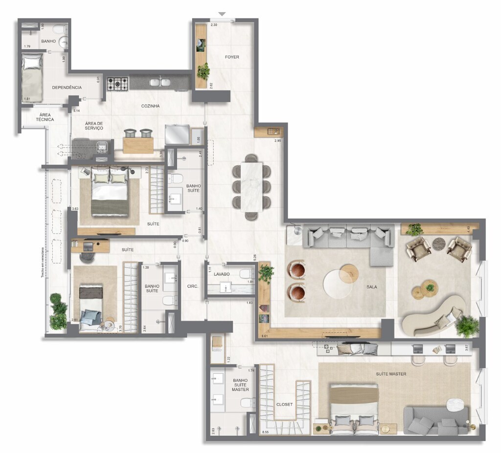 Apartamento, 4 quartos, 211 m² - Foto 66