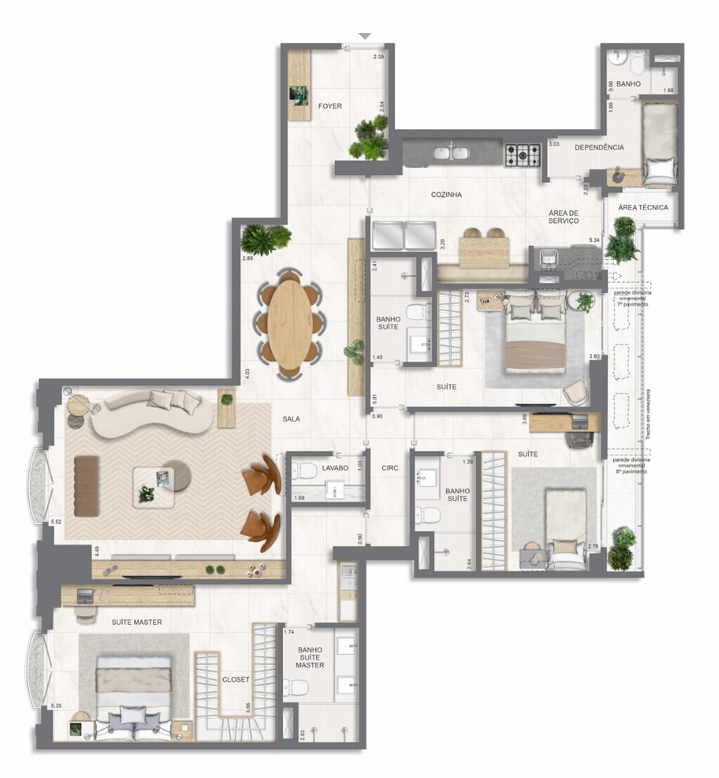 Apartamento, 4 quartos, 211 m² - Foto 51