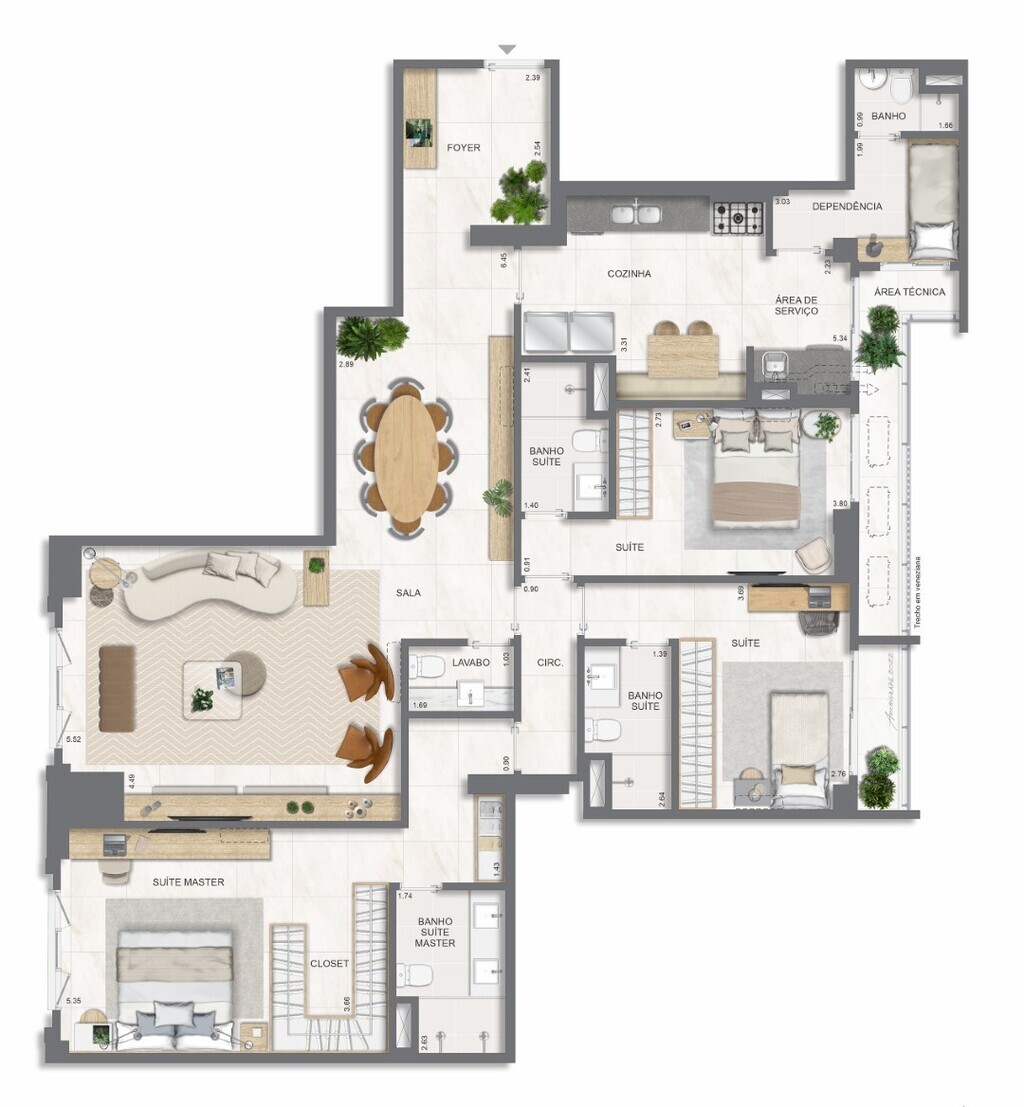 Apartamento, 4 quartos, 211 m² - Foto 50