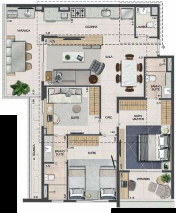 Apartamento à venda com 4 quartos, 132m² - Foto 38