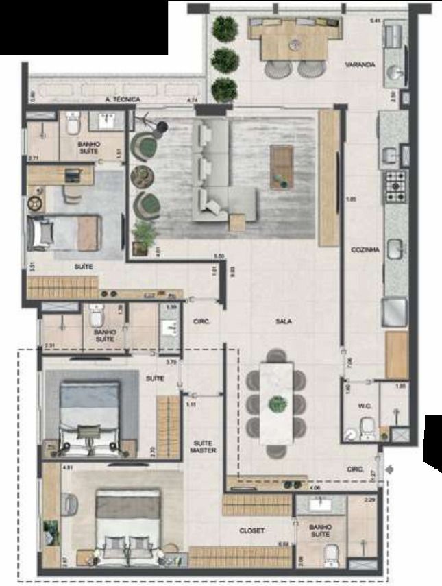 Apartamento à venda com 4 quartos, 132m² - Foto 25