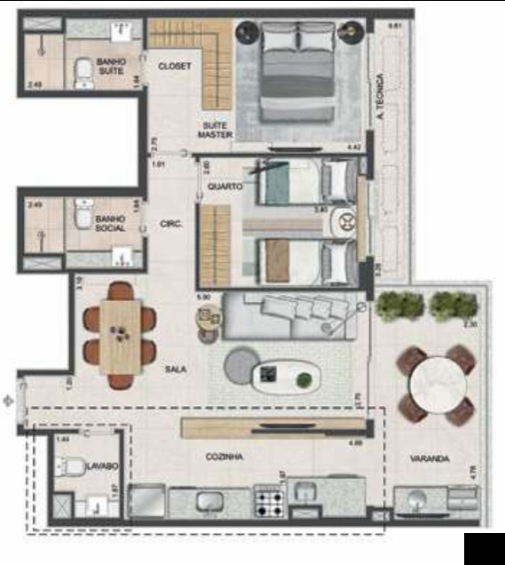 Apartamento à venda com 4 quartos, 132m² - Foto 39